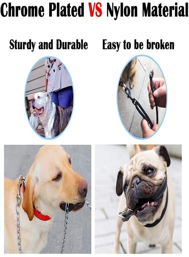 Pups&Pets سلسلة معدنية طويلة خفيفة الوزن من Pups&Pets للكلاب الصغيرة والقطط والحيوانات الصغيرة، سلسلة فضية اللون مزودة بخطاف (152 سم)، مقاس السلسلة رقم 14 - Image 3